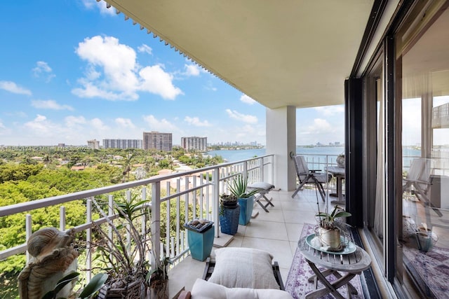 4000 Towerside Ter Unit 1005, Miami, FL 33138 - balcony featuring a water view and a city view
