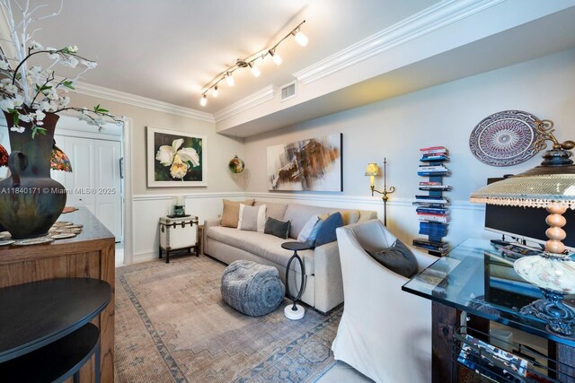 4000 Towerside Ter Unit 1005, Miami, FL 33138 - living room featuring ornamental molding
