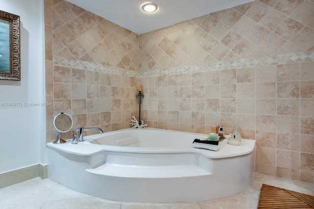 4000 Towerside Ter Unit 1005, Miami, FL 33138 - full bath with tile patterned floors and a garden tub