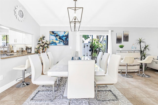16041 Fairway Ter Unit 121, Weston, FL 33326 - dining space featuring crown molding, healthy amount of natural light, and light tile patterned flooring