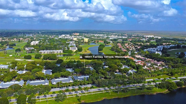 16041 Fairway Ter Unit 121, Weston, FL 33326 - aerial view of property and surrounding area featuring a nearby body of water