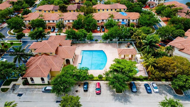 14053 SW 49th St Unit 7, Miramar, FL 33027 - aerial view of residential area with a pool area