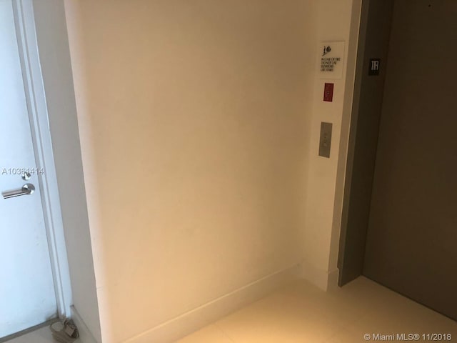 hall featuring elevator