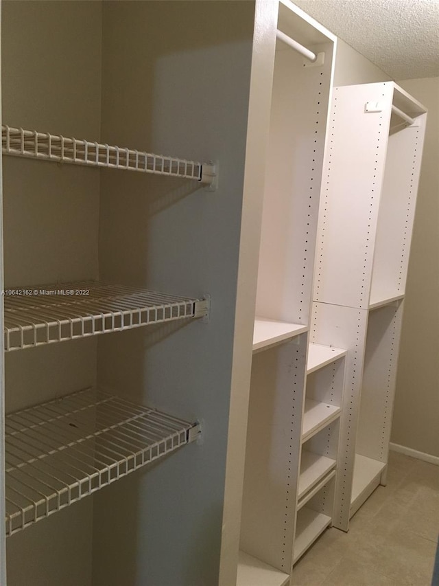 view of walk in closet