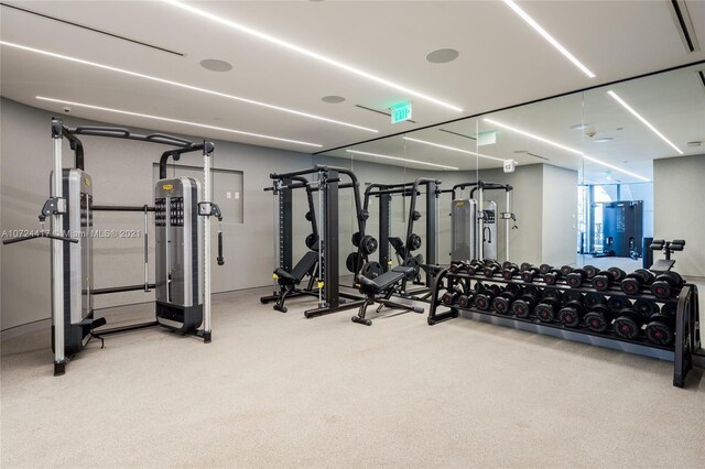 view of workout area