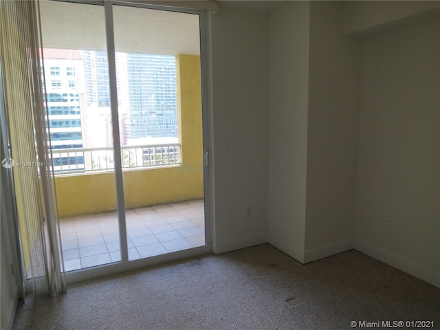 view of carpeted empty room