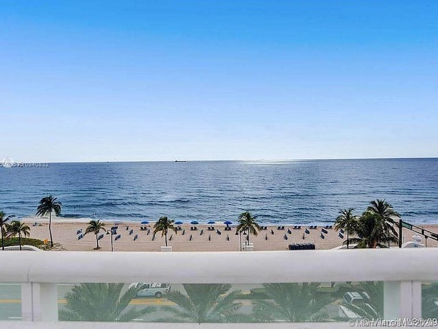 water view with a view of the beach