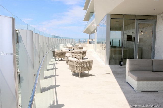 view of patio with an outdoor hangout area