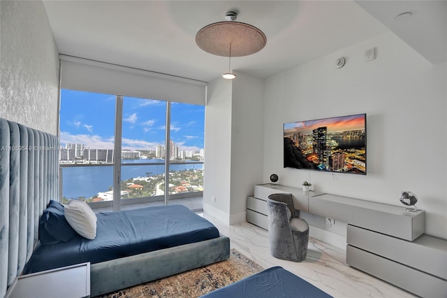 bedroom with multiple windows