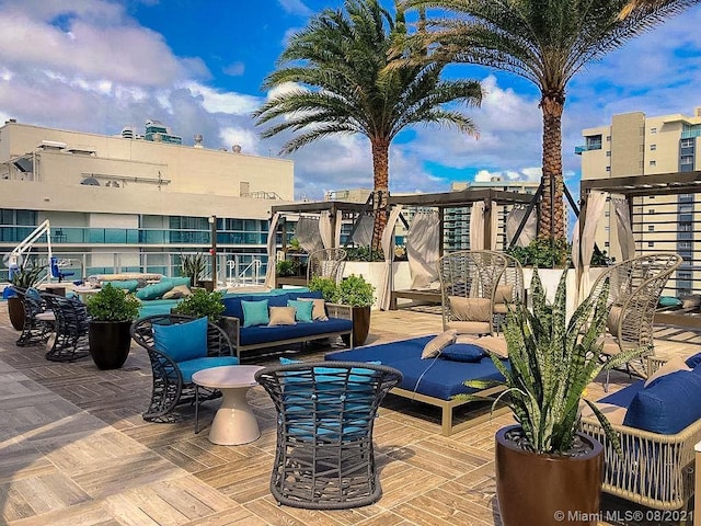 view of terrace with outdoor lounge area