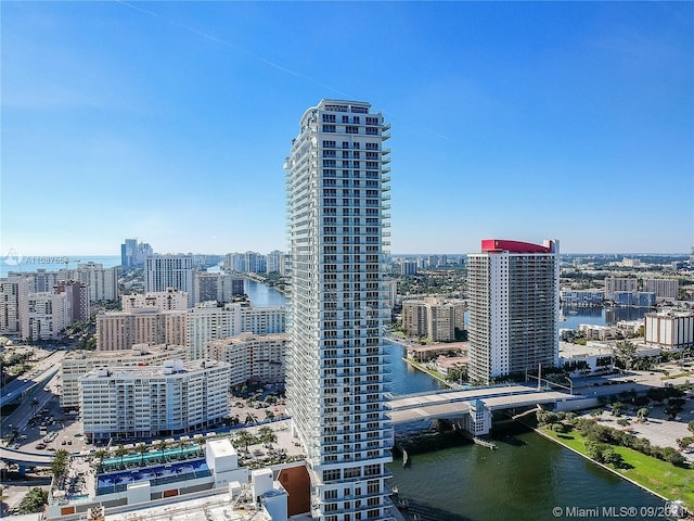 city view featuring a water view