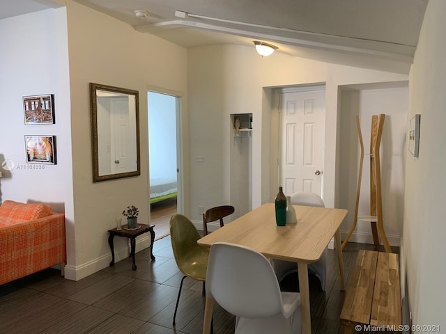 view of tiled dining space