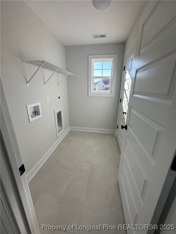 laundry area featuring washer hookup and hookup for an electric dryer