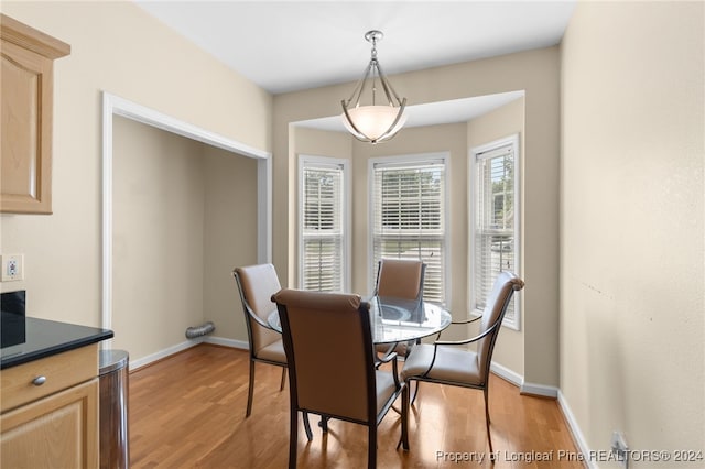 dining room featuring light hardwood / wood-style flooring