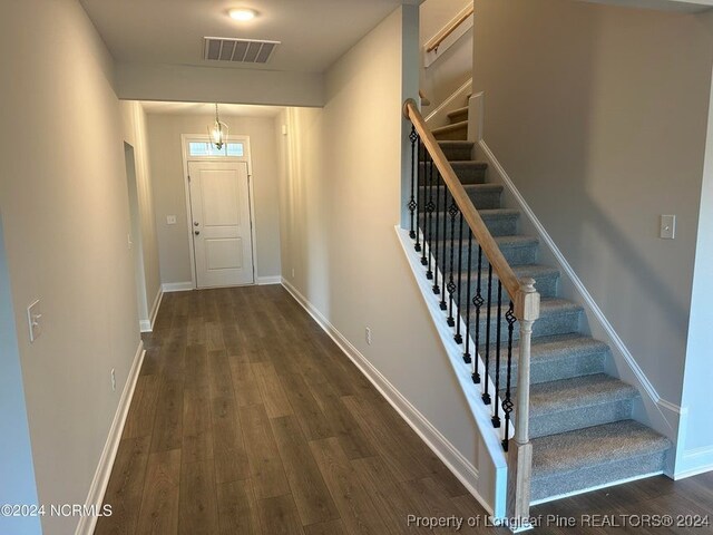 interior space featuring dark hardwood / wood-style flooring