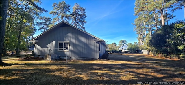 view of home's exterior featuring a yard