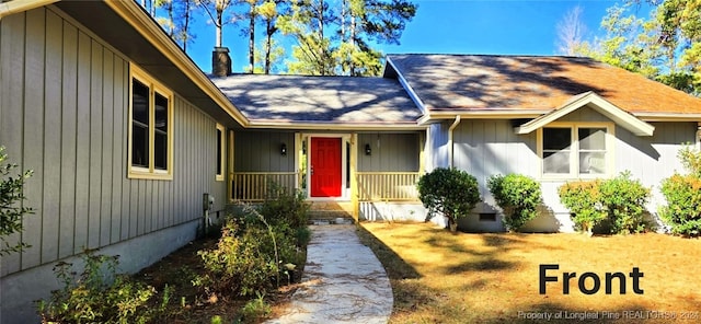 view of front of house featuring covered porch