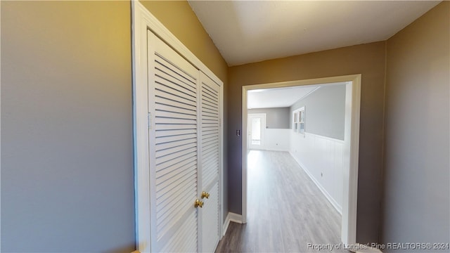 hall featuring hardwood / wood-style flooring