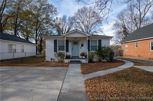 view of bungalow-style home