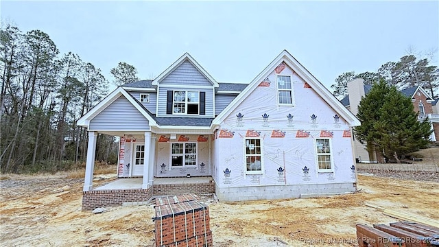 view of front of home with a porch