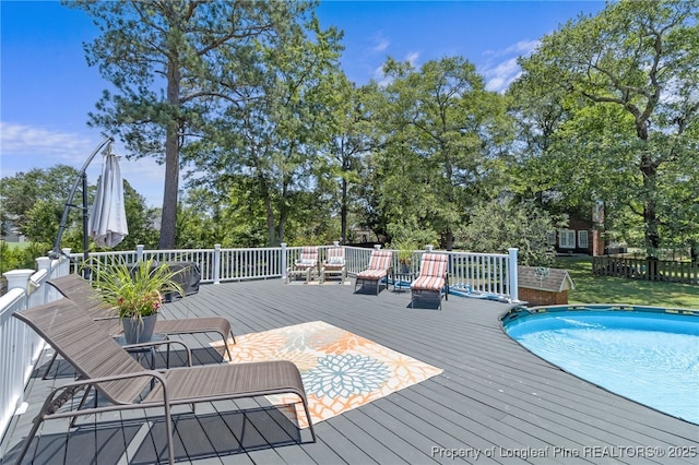 view of wooden deck