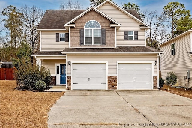 view of front of house featuring a garage