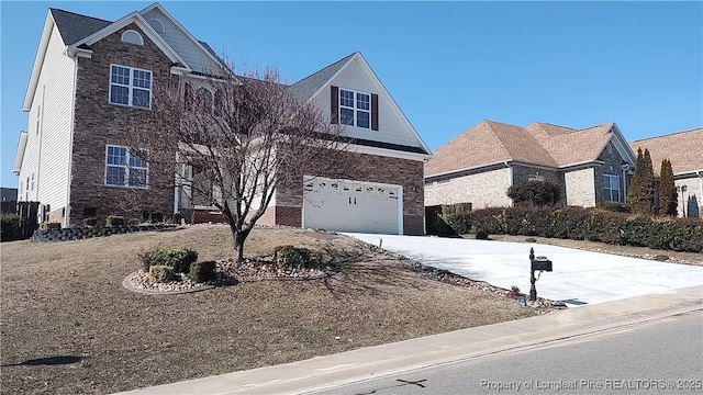 front of property featuring a garage