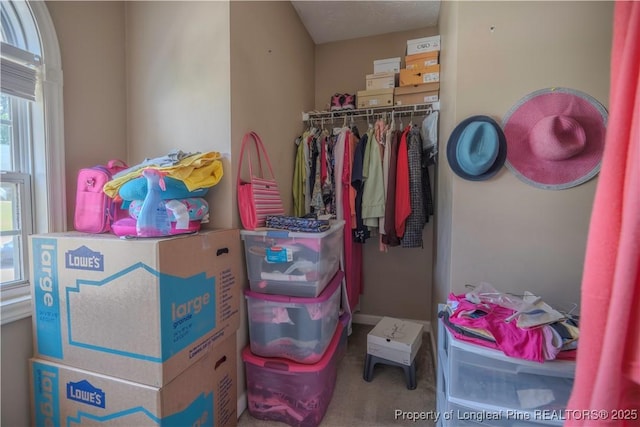 view of storage area