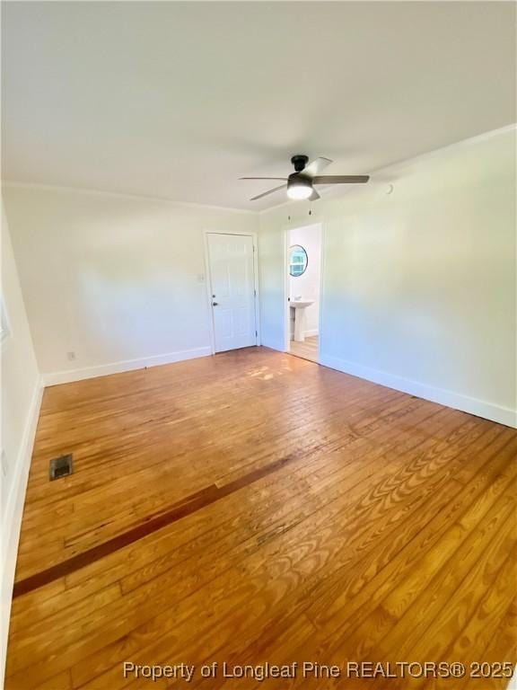 320 W 20th St, Lumberton, NC 28358 - empty room featuring wood finished floors and a ceiling fan