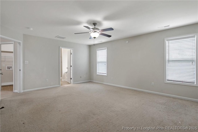 153 Dairy Ct, Raeford, NC 28376 - unfurnished room with ceiling fan and light carpet