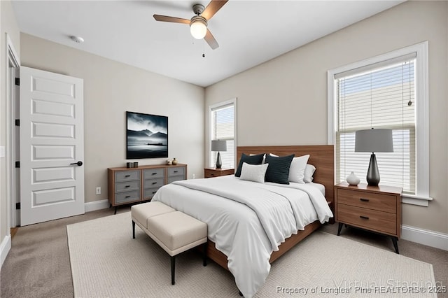 405 Gilpin Way, Cary, NC 27519 - carpeted bedroom featuring baseboards and ceiling fan