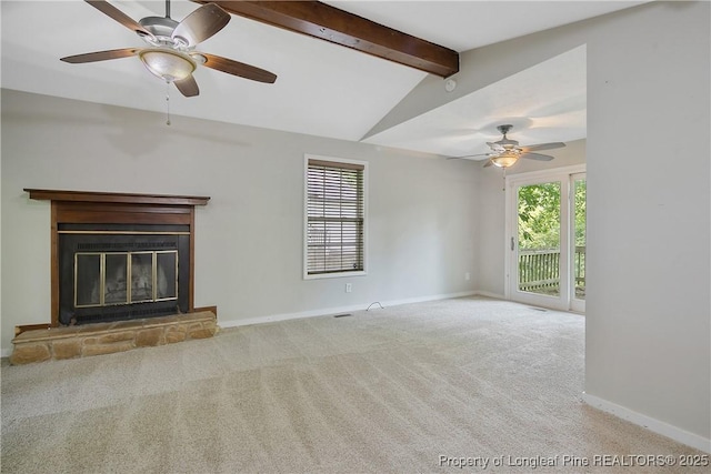 303 Whipple Tree Ln, Fayetteville, NC 28314 - unfurnished living room featuring ceiling fan, plenty of natural light, and carpet floors