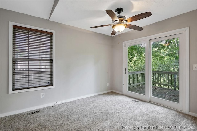 303 Whipple Tree Ln, Fayetteville, NC 28314 - carpeted spare room with baseboards and ceiling fan