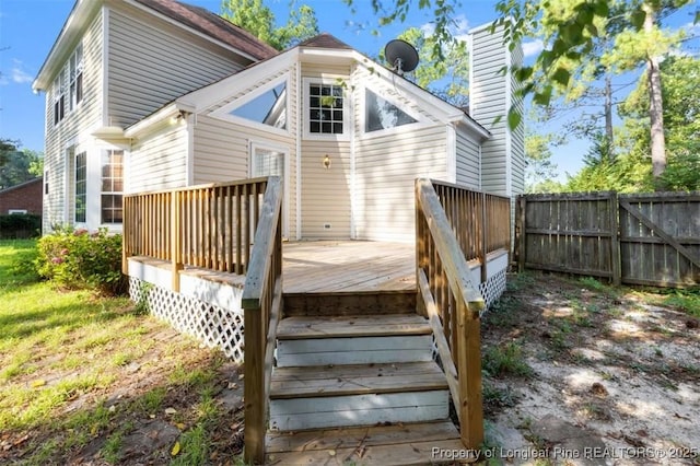 7616 Spurge Dr, Fayetteville, NC 28311 - view of wooden terrace