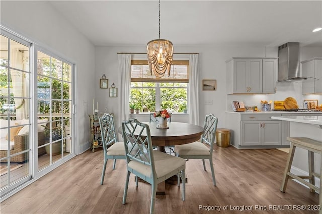 500 Legacy Lakes Way, Aberdeen, NC 28315 - dining room with a chandelier and light wood finished floors