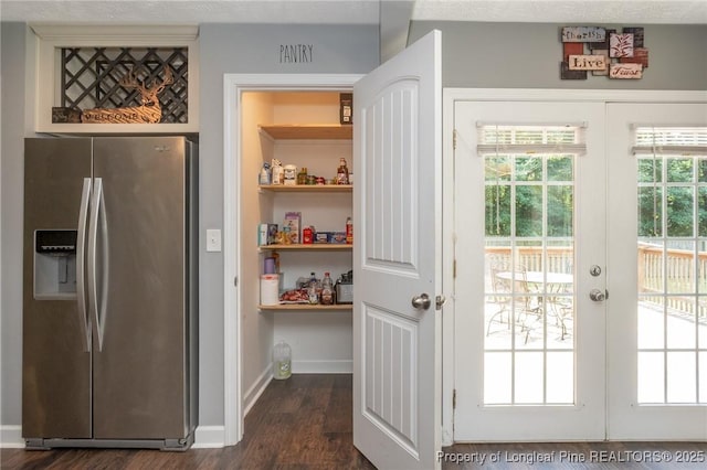 pantry with french doors