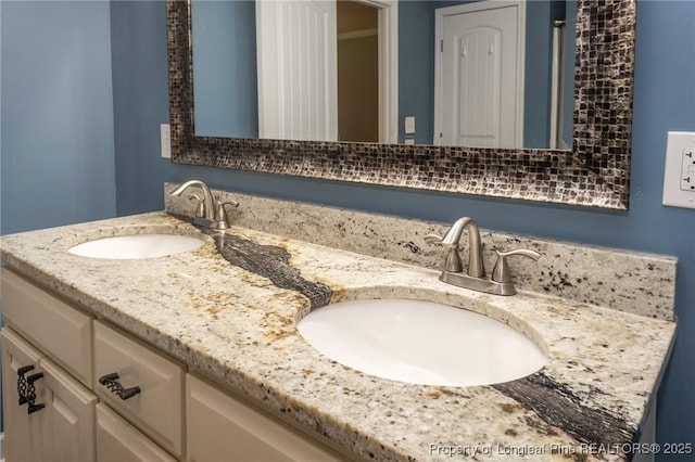 full bathroom with double vanity
