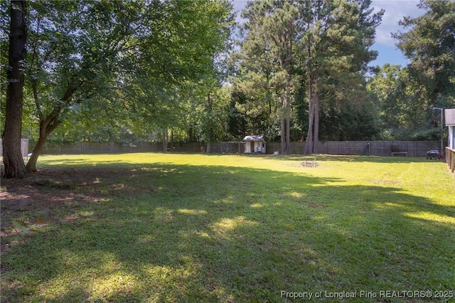 view of fenced backyard