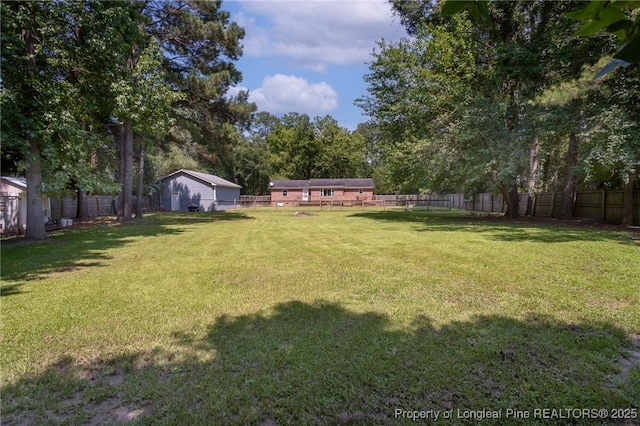 view of fenced backyard