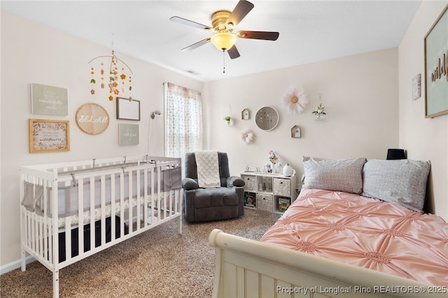 1206 Coot Ct, Hope Mills, NC 28348 - bedroom featuring carpet flooring and ceiling fan