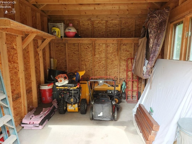 view of storage room