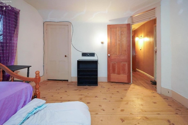 bedroom featuring light wood-type flooring