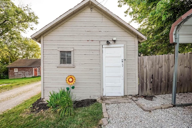 view of outbuilding