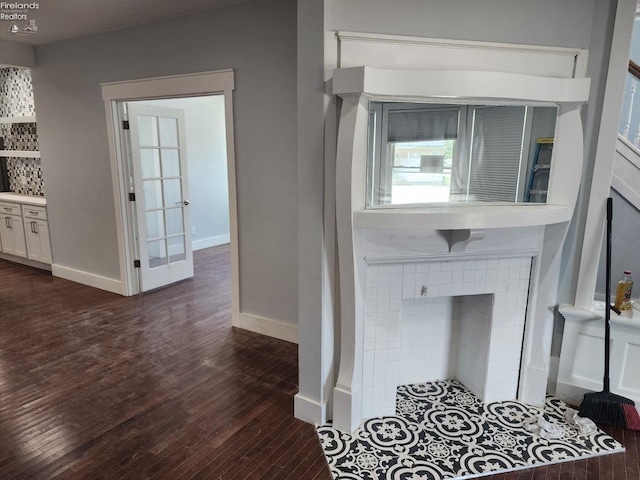 interior details featuring wood-type flooring