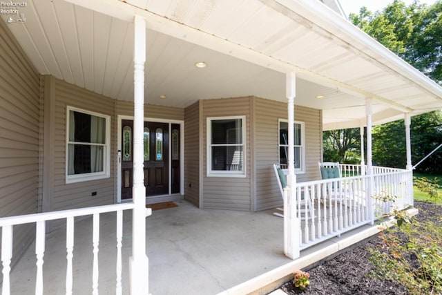 view of patio / terrace featuring covered porch