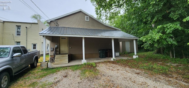 view of front of property with a porch