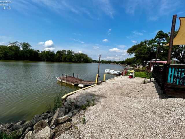 view of water feature featuring a boat dock