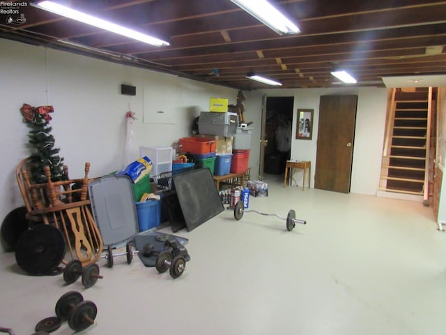 view of basement