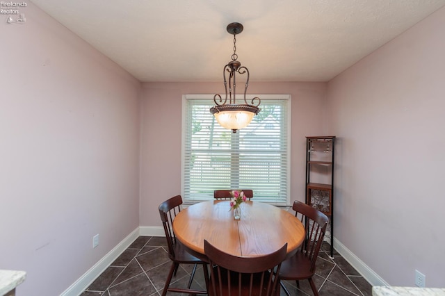 1909 N Nan Ave, Marblehead, OH 43440 - dining space featuring dark tile patterned floors and baseboards