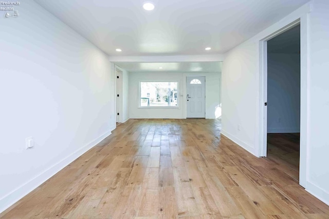 doorway to outside featuring light hardwood / wood-style flooring